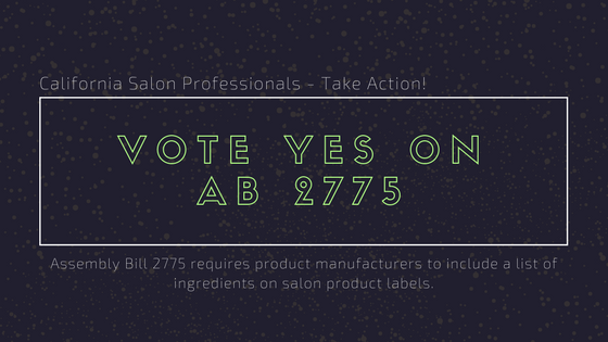 YES on AB 2775: Top Spa Supply Stands With Spa and Salon Owners